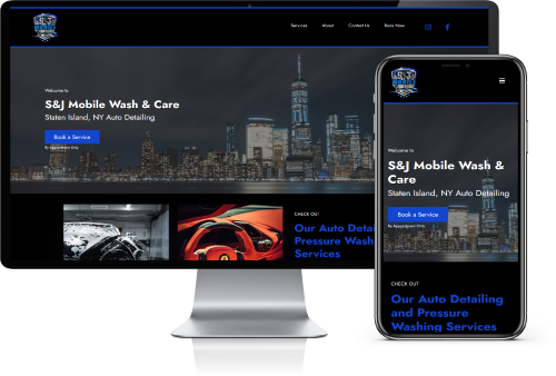 Auto Detailing Website for S&J Mobile Wash & Care - Staten Island, NY